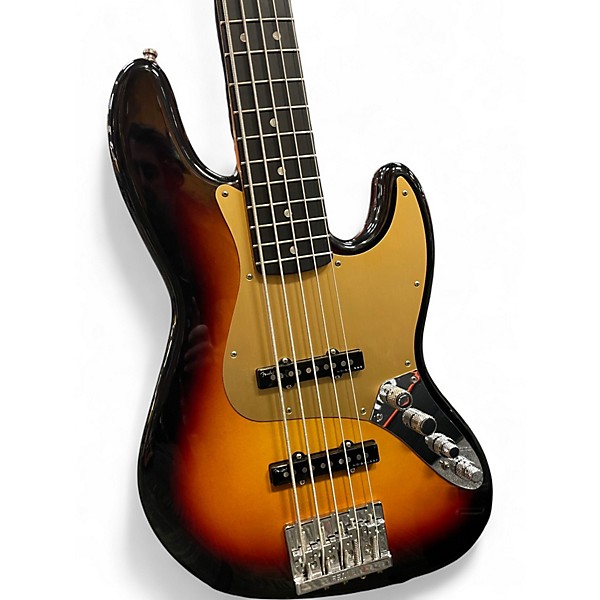 Used Fender American Ultra Jazz Bass V Sunburst Electric Bass Guitar