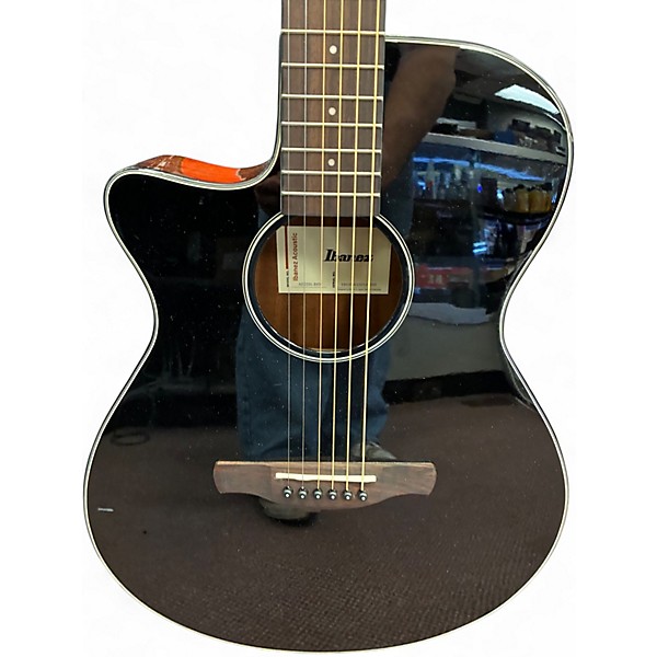 Used Ibanez AEG50L Black Acoustic Electric Guitar