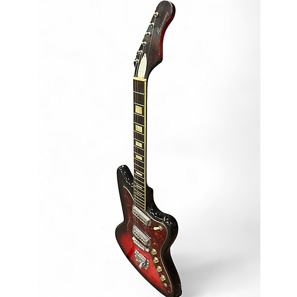 Vintage 1960s Harmony Silhouette 2 Tone Sunburst Solid Body Electric Guitar