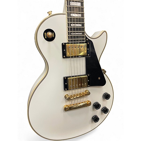 Used Epiphone Les Paul Custom Alpine White Solid Body Electric Guitar