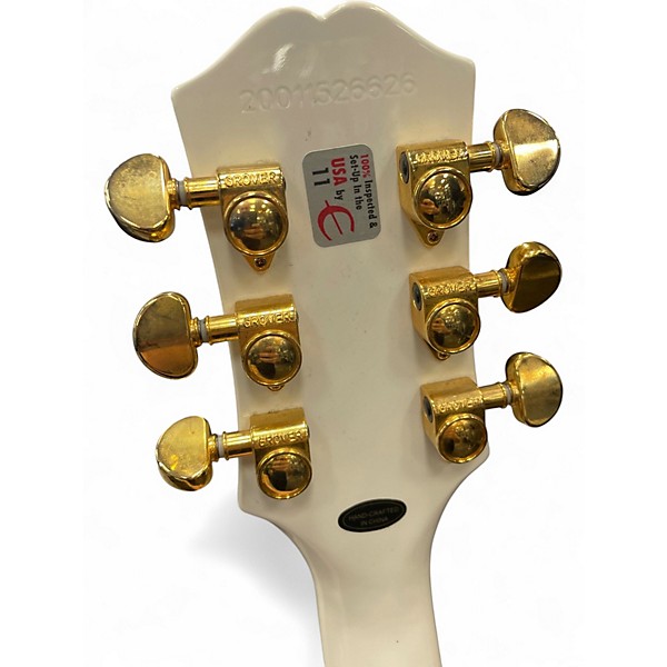 Used Epiphone Les Paul Custom Alpine White Solid Body Electric Guitar