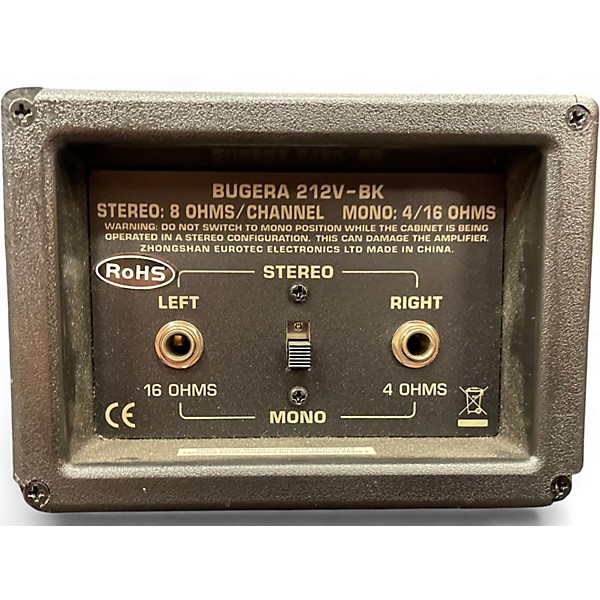 Used Bugera 212V-BK 2x12 Guitar Cabinet