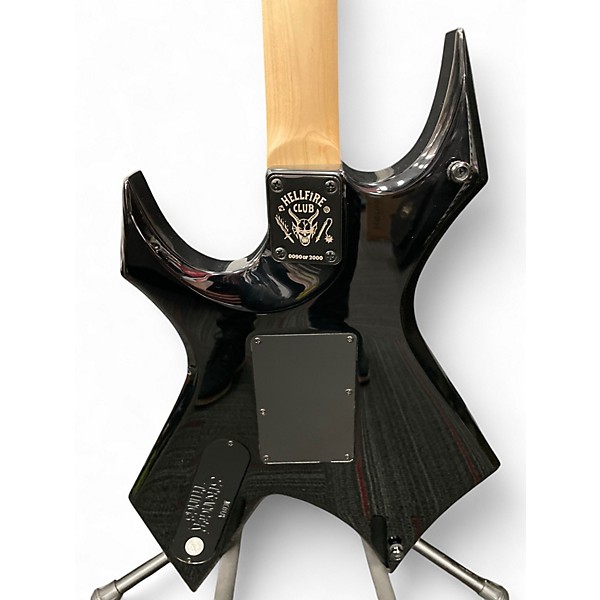 Used B.C. Rich STRANGER THINGS EDDIE INSPIRED NJ WARLOCK Black Solid Body Electric Guitar