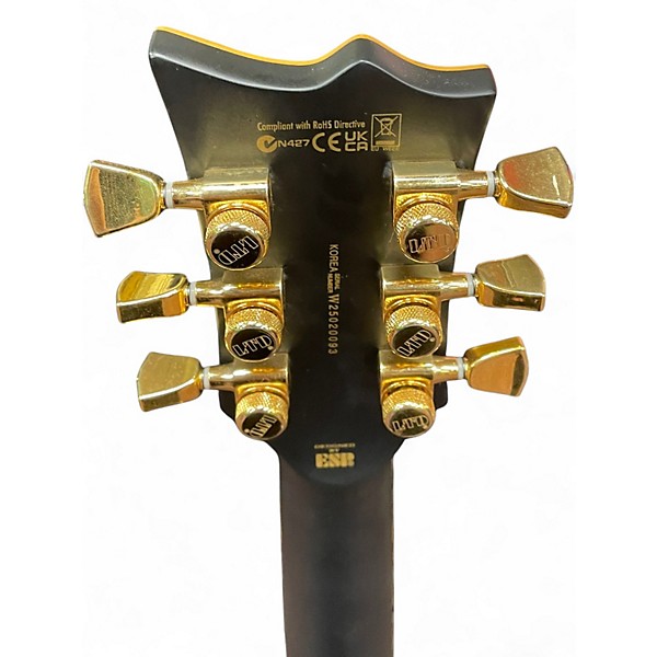Used Ltd EC1000 Black and Gold Solid Body Electric Guitar
