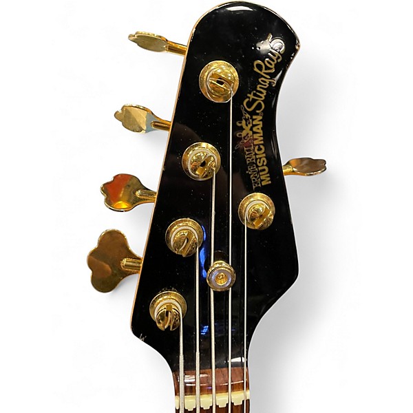 Used Ernie Ball Music Man STINGRAY HS 5 Black Electric Bass Guitar