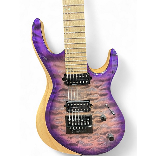 Used Kiesel Aries 7 Evertune Trans Purple Solid Body Electric Guitar