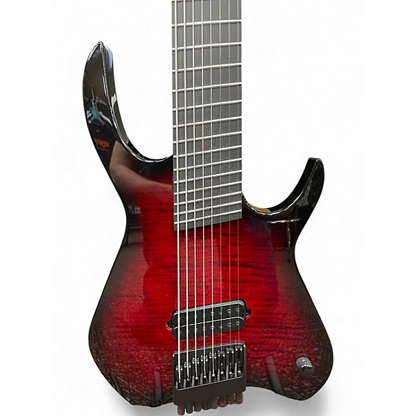Used Keisel kyber headless multiscale 8 Crimson Red Burst Solid Body Electric Guitar