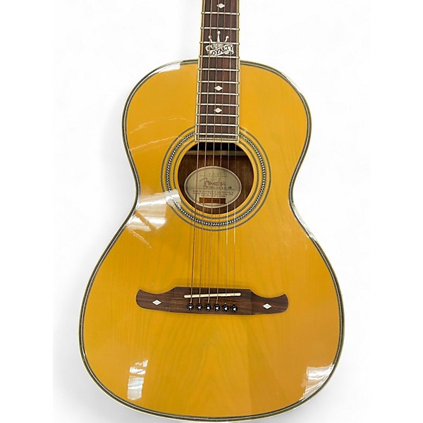 Used Fender Ron Emory Loyalty Parlor Antique Natural Acoustic Guitar