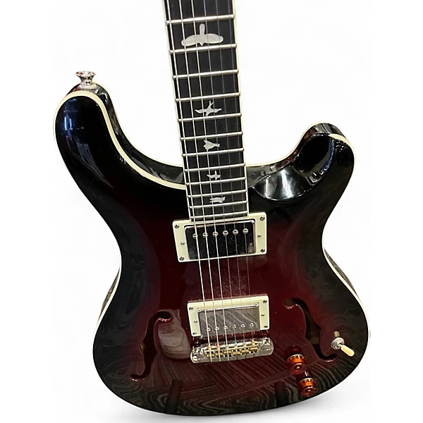 Used PRS SE Custom 22 Semi-Hollowbody Crimson Red Burst Hollow Body Electric Guitar