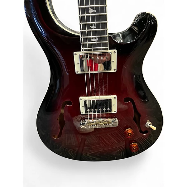 Used PRS SE Custom 22 Semi-Hollowbody Crimson Red Burst Hollow Body Electric Guitar