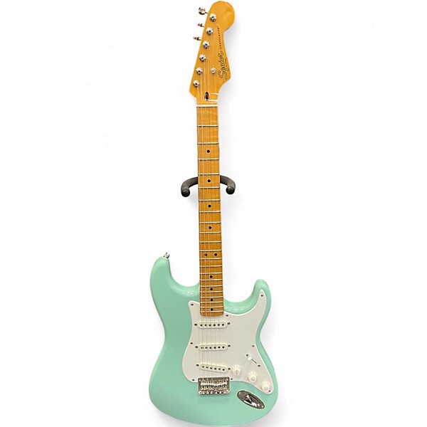 Used Squier Classic Vibe 1950S Stratocaster Surf Green Solid Body Electric Guitar