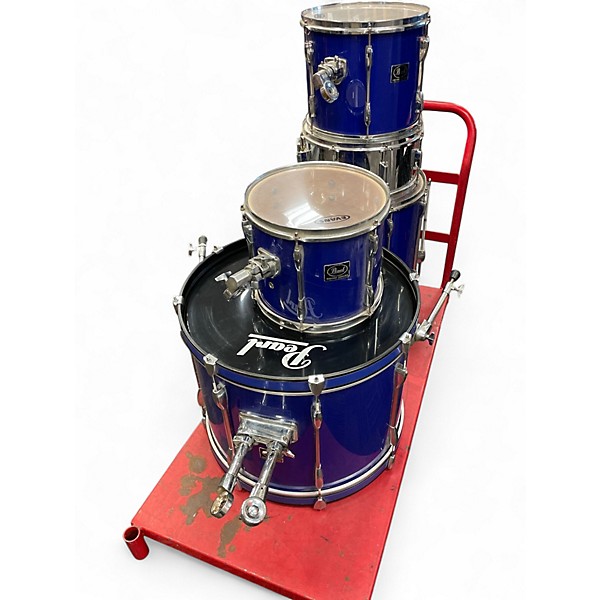 Used Pearl 4 Piece EXPORT SERIES BLUE Drum Kit