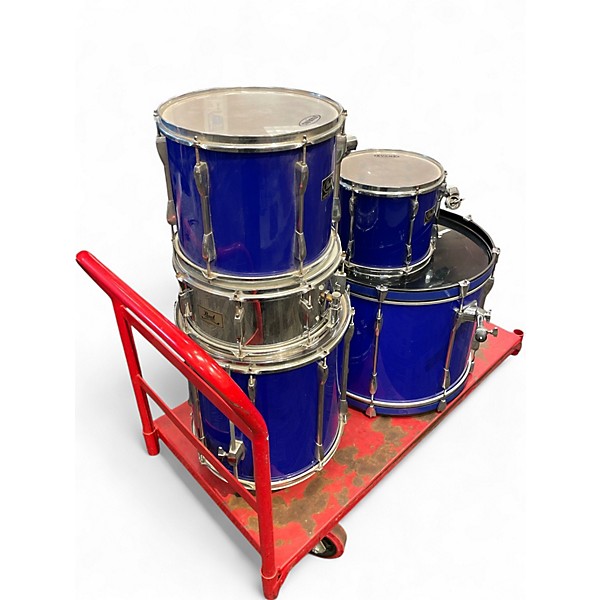 Used Pearl 4 Piece EXPORT SERIES BLUE Drum Kit