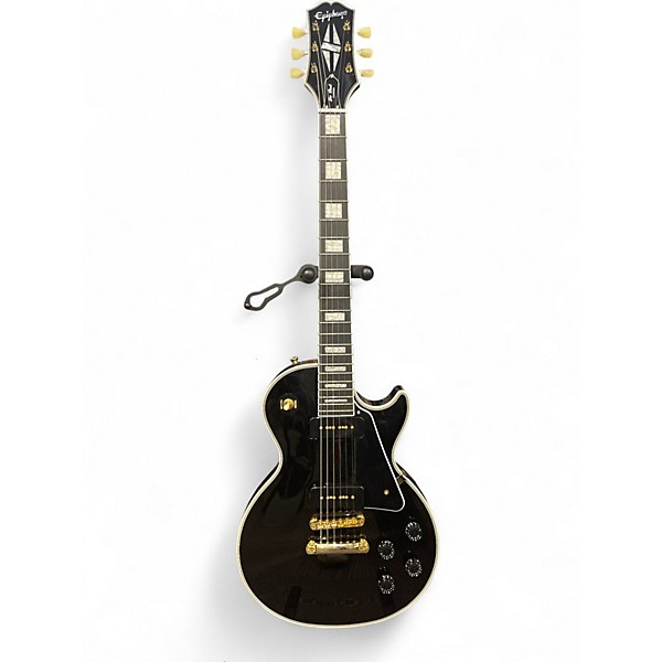 Used 2025 Epiphone Les Paul Custom P-90 Guitar Center-Exclusive Electric Guitar Ebony Solid Body Electric Guitar