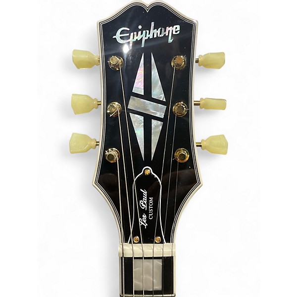 Used 2025 Epiphone Les Paul Custom P-90 Guitar Center-Exclusive Electric Guitar Ebony Solid Body Electric Guitar