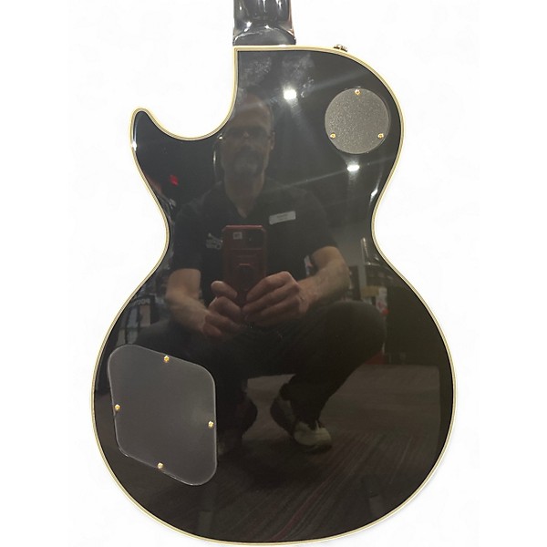 Used 2025 Epiphone Les Paul Custom P-90 Guitar Center-Exclusive Electric Guitar Ebony Solid Body Electric Guitar