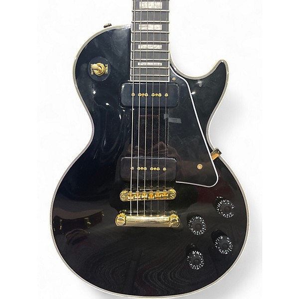 Used 2025 Epiphone Les Paul Custom P-90 Guitar Center-Exclusive Electric Guitar Ebony Solid Body Electric Guitar