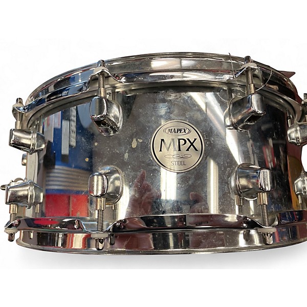 Used Mapex 14in MPX Steel Snare Chrome Drum