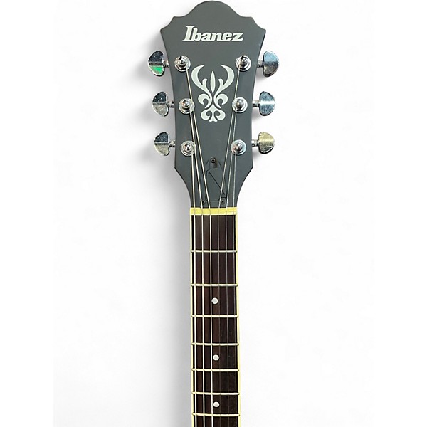 Used Ibanez Artcore AS53 Flat Transparent Black Hollow Body Electric Guitar