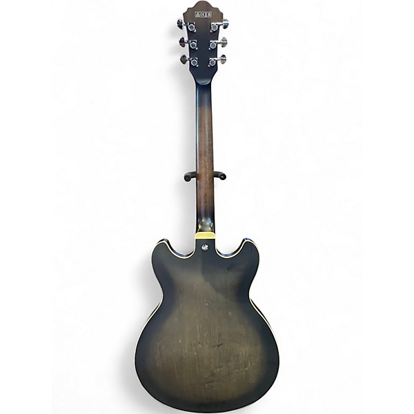 Used Ibanez Artcore AS53 Flat Transparent Black Hollow Body Electric Guitar
