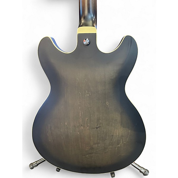 Used Ibanez Artcore AS53 Flat Transparent Black Hollow Body Electric Guitar