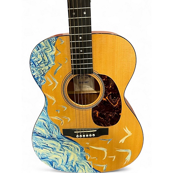 Used Martin 00016GT NATURAL PAINTED OCEAN Acoustic Guitar