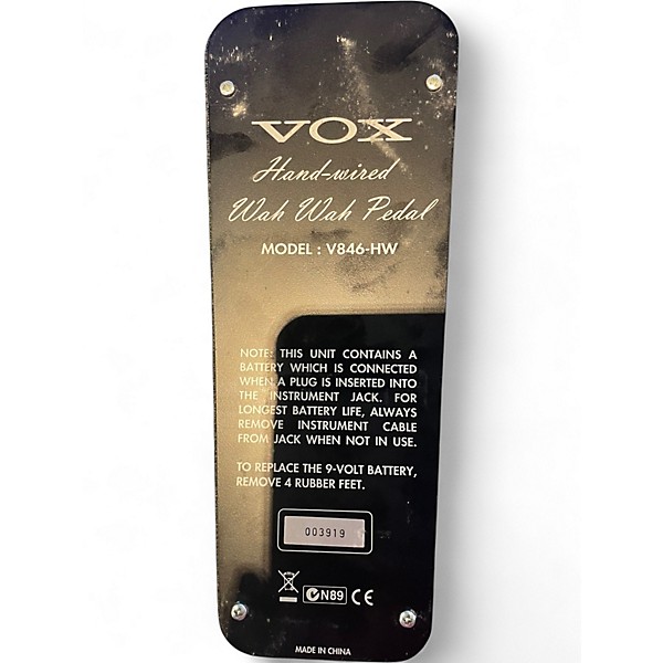 Used VOX V846HW Hand Wired Wah Effect Pedal