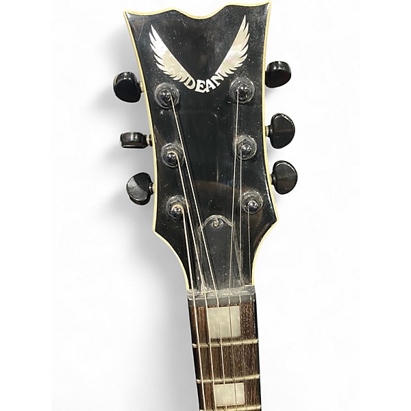 Used Dean Thoroughbred Stealth Satin Black Solid Body Electric Guitar