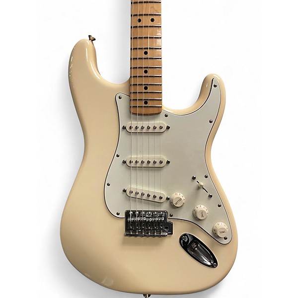 Used Fender Standard Stratocaster Olympic White Solid Body Electric Guitar