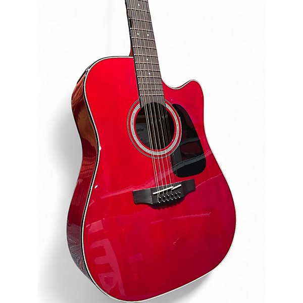Used Takamine GD30CE-12 Red 12 String Acoustic Electric Guitar