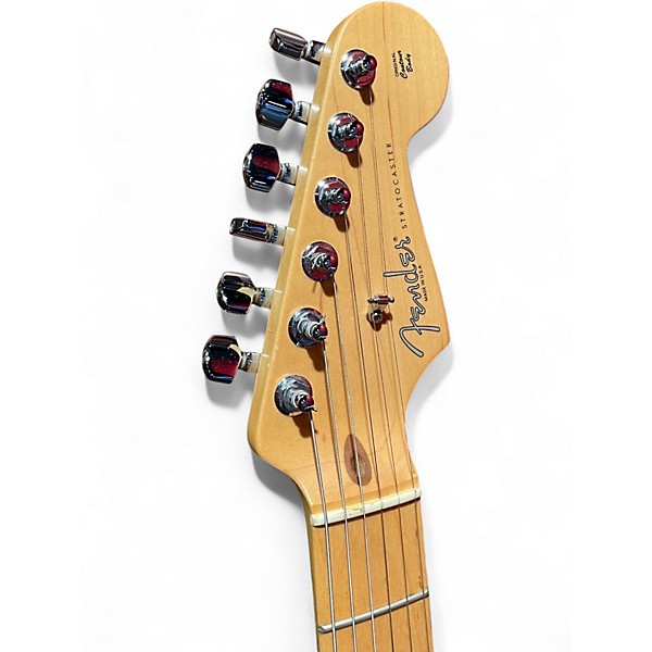 Used 2003 Fender AM Stratocaster 3 Tone Sunburst Solid Body Electric Guitar