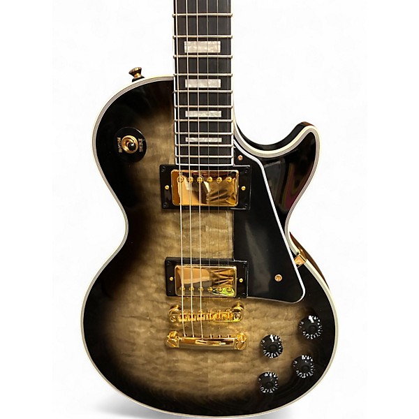 Used 2025 Epiphone LES PAUL CUSTOM QUILT EXCLUSIVE COBRA BURST Solid Body Electric Guitar