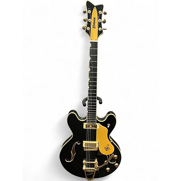 Used Hanson Chicagoan Black Hollow Body Electric Guitar