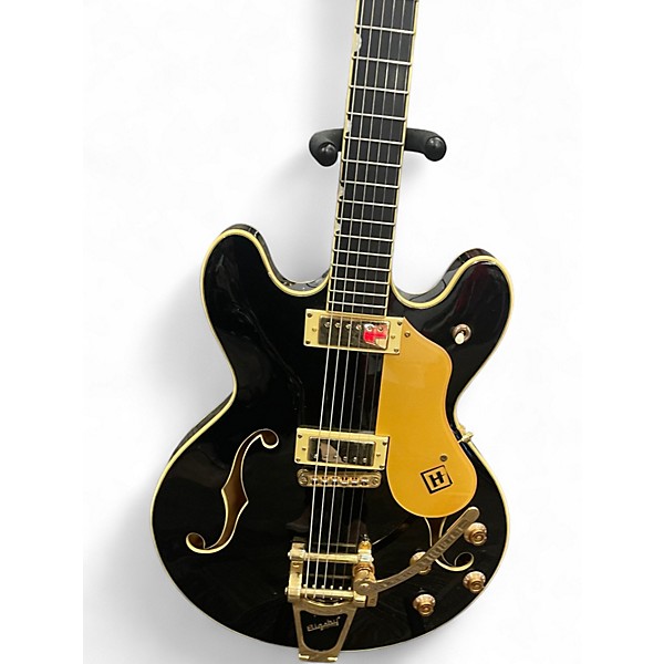 Used Hanson Chicagoan Black Hollow Body Electric Guitar