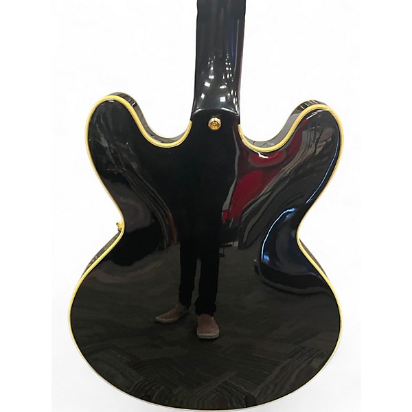 Used Hanson Chicagoan Black Hollow Body Electric Guitar