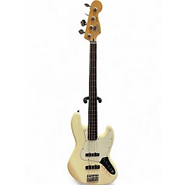 Used Fender Standard Jazz Bass Olympic White Electric Bass Guitar