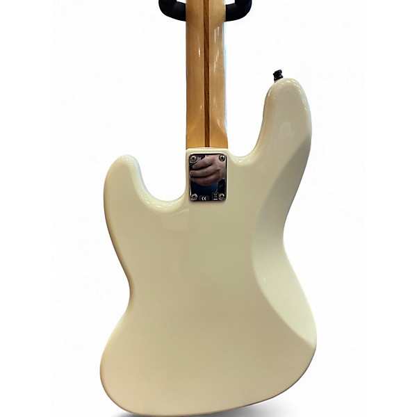 Used Fender Standard Jazz Bass Olympic White Electric Bass Guitar