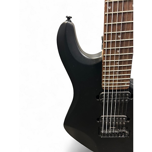 Used Sterling by Music Man John Petrucci JP157 7 String Stealth Black Solid Body Electric Guitar