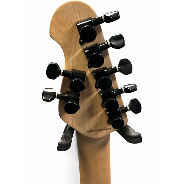 Used Sterling by Music Man John Petrucci JP157 7 String Stealth Black Solid Body Electric Guitar