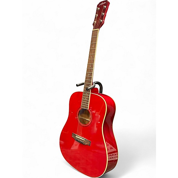 Used Austin AA25-D Wine Red Acoustic Guitar