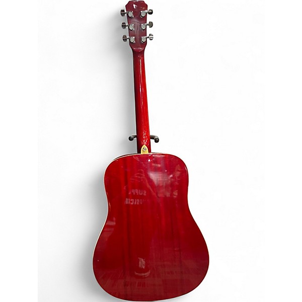 Used Austin AA25-D Wine Red Acoustic Guitar