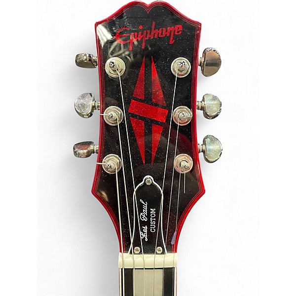 Used Epiphone Les Paul Custom Widow Red Burst Solid Body Electric Guitar