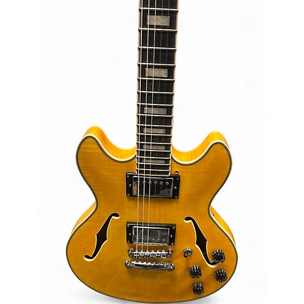 Used D'Angelico PREMIER MINI DC Vintage Blonde Hollow Body Electric Guitar