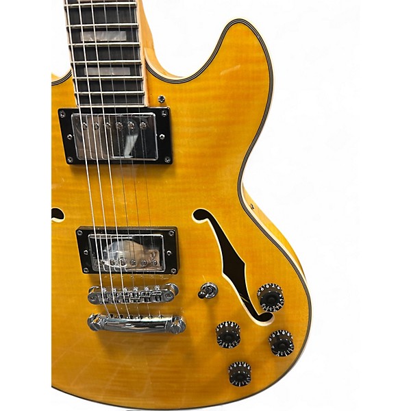 Used D'Angelico PREMIER MINI DC Vintage Blonde Hollow Body Electric Guitar