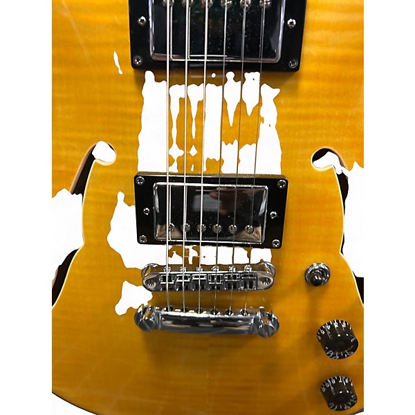 Used D'Angelico PREMIER MINI DC Vintage Blonde Hollow Body Electric Guitar