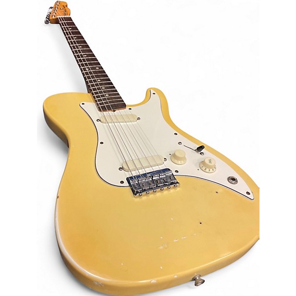 Vintage 1980s Fender Bullet Deluxe Cream Solid Body Electric Guitar