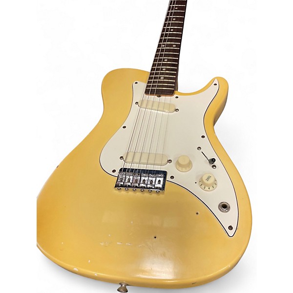 Vintage 1980s Fender Bullet Deluxe Cream Solid Body Electric Guitar