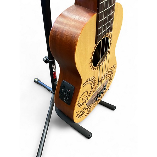 Used Luna Uke Bass Tatoo Natural Ukulele