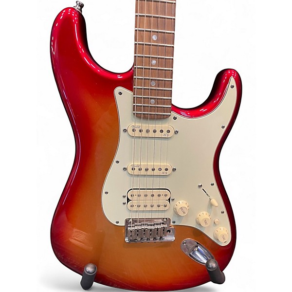 Used Fender American Deluxe Stratocaster Sunset Metallic Solid Body Electric Guitar