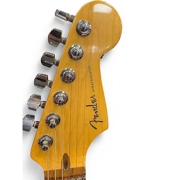 Used Fender American Deluxe Stratocaster Sunset Metallic Solid Body Electric Guitar